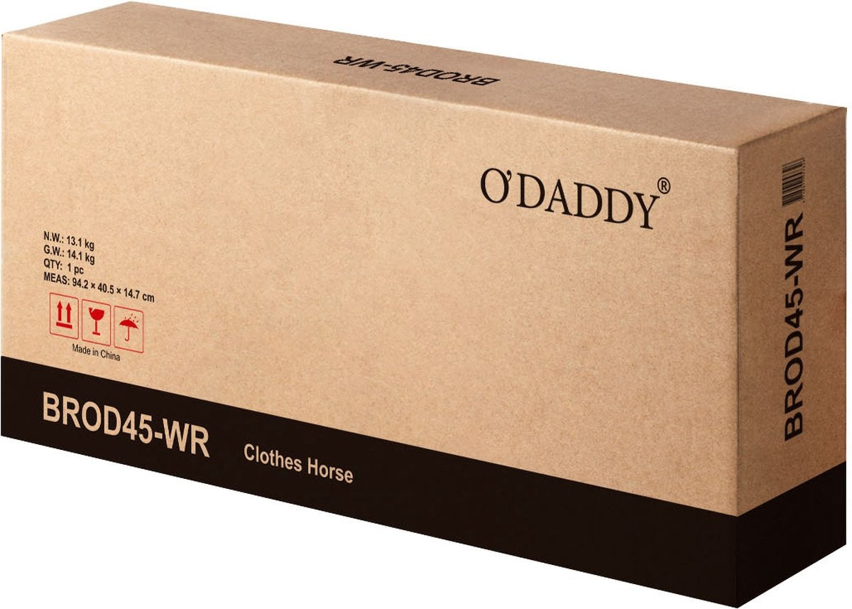 O'DADDYÂ¬Ã† Garderobenständer hochkant - Garderobe mit Schuhablage - 15 Haken 2 Lagen Schuhablage 6 Paar - Garderobe - 80 x 32 x 178,5 cm - braun