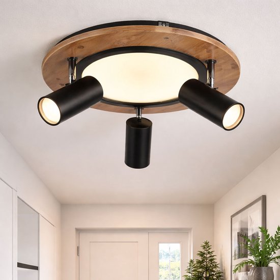 Globo – Deckenleuchte – Kassu – Naturschwarz – Metall – Ø 40 cm – LED – 67307D