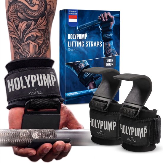ProTrue® Lifting Hooks, Lifting Straps – Deadlift Straps – Power Grips – Handgelenkbandagen für Fitness, Bodybuilding, Crossfit, Calisthenics, Turnen und Krafttraining