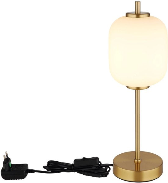 Globo - Tischleuchte - EWALD - Bronze - Glas - Ø 14cm - LED - 15217T