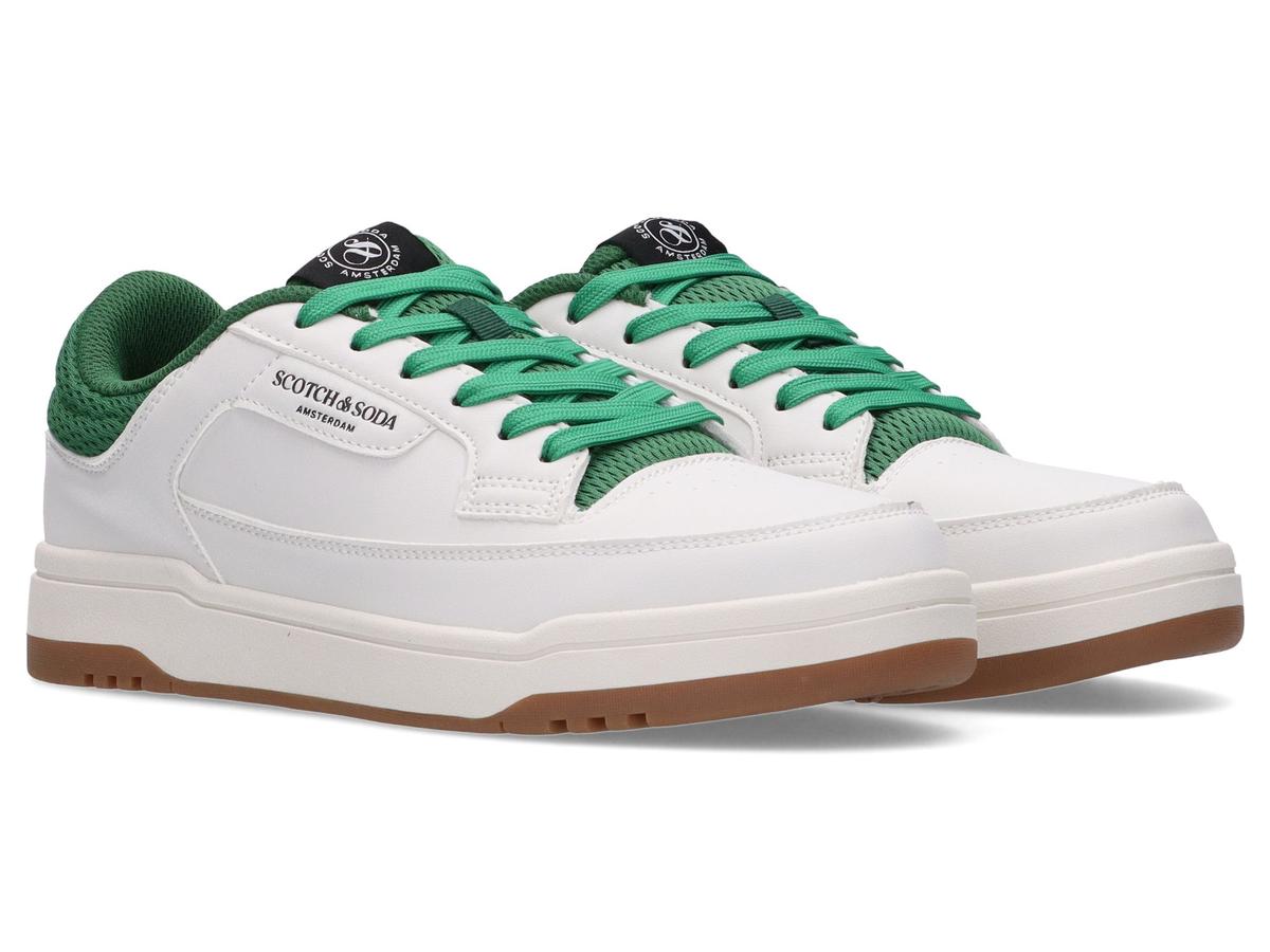 Scotch & Soda Crout Sneaker – Weiß-Grün – Größe 44