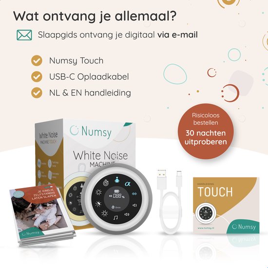 Numsy Touch White Noise Machine Baby - Weißes Rauschen Maschine
