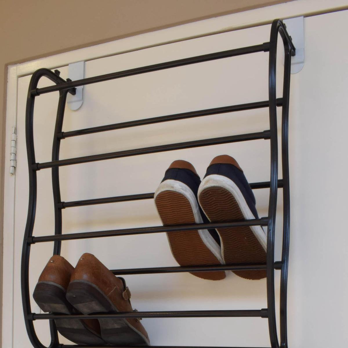 O'DADDYÂ¬Ã† Hängeschuhtür - Geeignet für aufrechte und stumpfe Türen, beidseitig - 20 x 51 x 182 cm - Schwarz