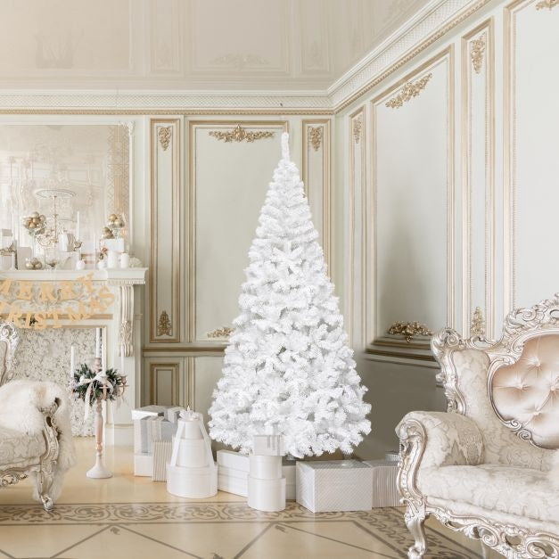 Coast Weihnachtsbaum Künstlicher Tannenbaum - Metallständer - 240 cm - Weiß