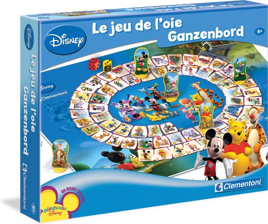 Clementoni Brettspiel – Gänsespiel Disney – Gesellschaftsspiel für die Familie – Kinder ab 6 Jahren