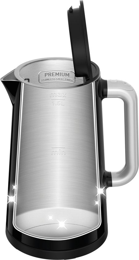 Tefal Smart'N Light KO8508 - 1.7L Wasserkocher - Schwarz - 5 verschiedene Temperatureinstellungen