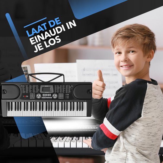 Finesse Keyboard Piano - Ständer & Zubehör - 61 Tasten - Digital Piano - Electric Piano - Kind