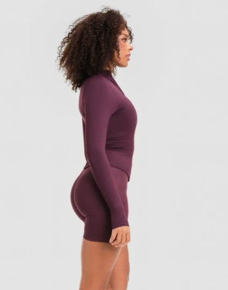 Thrivin Elevate™ Kompressionsjacke mit langen Ärmeln – Winter Plum