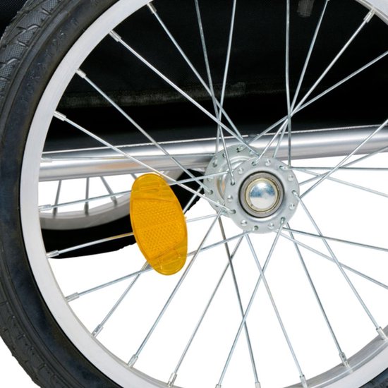 Dunlop Fahrradanhänger - Fahrradanhänger für Sachen - Fahrradanhänger Gepäck faltbar - Fahrradanhänger mit Reflektoren und verstellbarem Regenschutz - Gelb