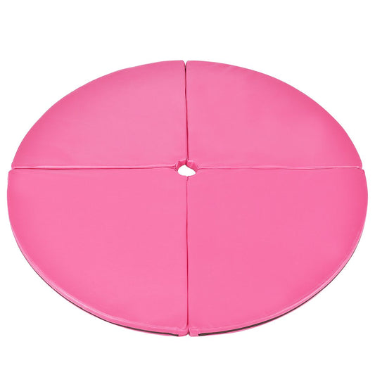Coast Pole Dance Matte Ø150 x 5 cm Pink - Faltbare Gymnastik- & Schutzmatte mit Klettverschluss PVC