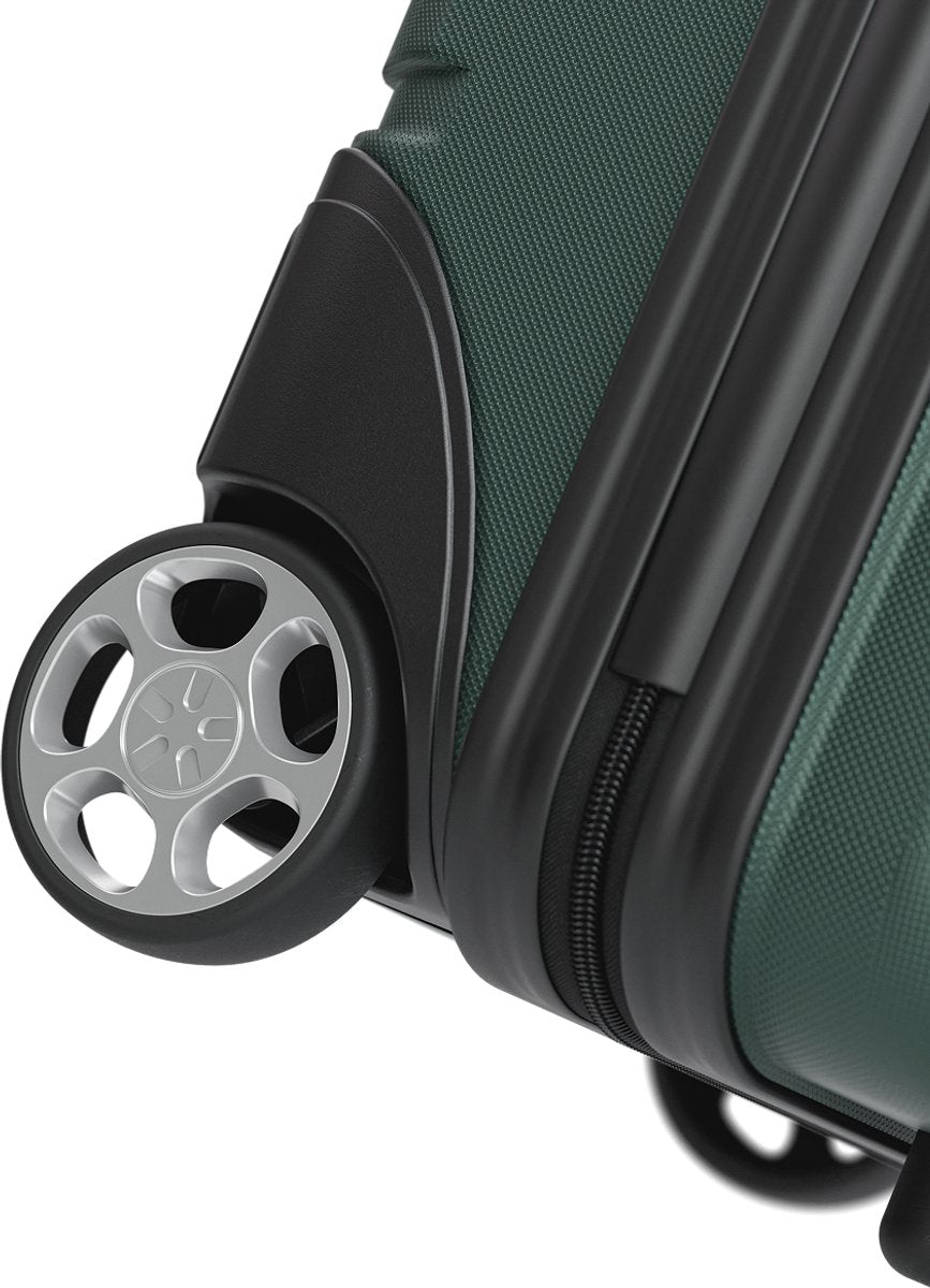 TRVLMORE Handgepäckkoffer für unter den Sitz – 40 x 30 x 20 cm – 24 l – TSA-Schloss – 2 Rollen – Dunkelgrün