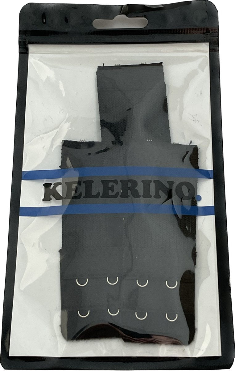BH-Verlängerungsstück mit 2 Haken, 3er-Pack, elastisch, schwarz, 3,3 × 8 cm