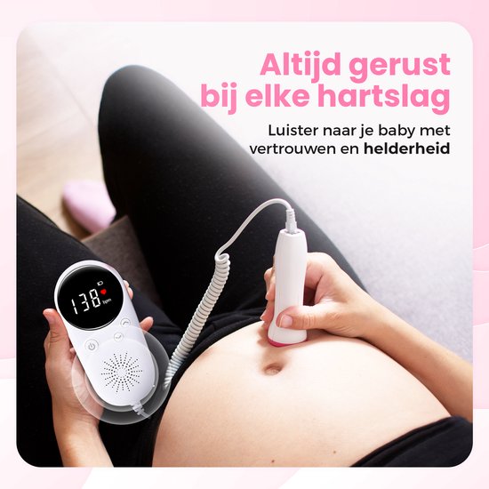 Gatson Doppler Plus - Inklusive E-Book, Doppler-Gel und Batterien - Doppler Baby - Baby-Herz-Monitor - Baby-Dusche-Geschenk - Schwangerschaft