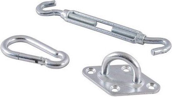 Ambiance Zubehör für Schattentuch - Karabiner/Spannmutter/Platte