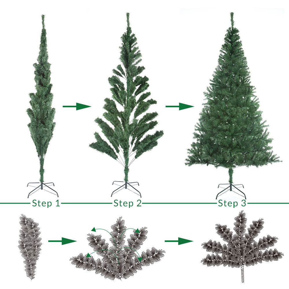 Casaria Künstlicher Weihnachtsbaum - Weihnachtsbaum - 180cm mit Weihnachtsbeleuchtung