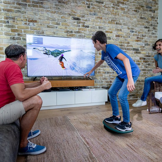 GoBalance Sport – Balance Board – Elektrisches Balance-Board – Gleichgewichtstrainer – Wackelkissen inklusive Spielen – Balance-Kissen – inklusive App