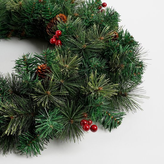 Black Box Trees Warth Weihnachtskranz mit Dekoration - Ø60 cm - Grün