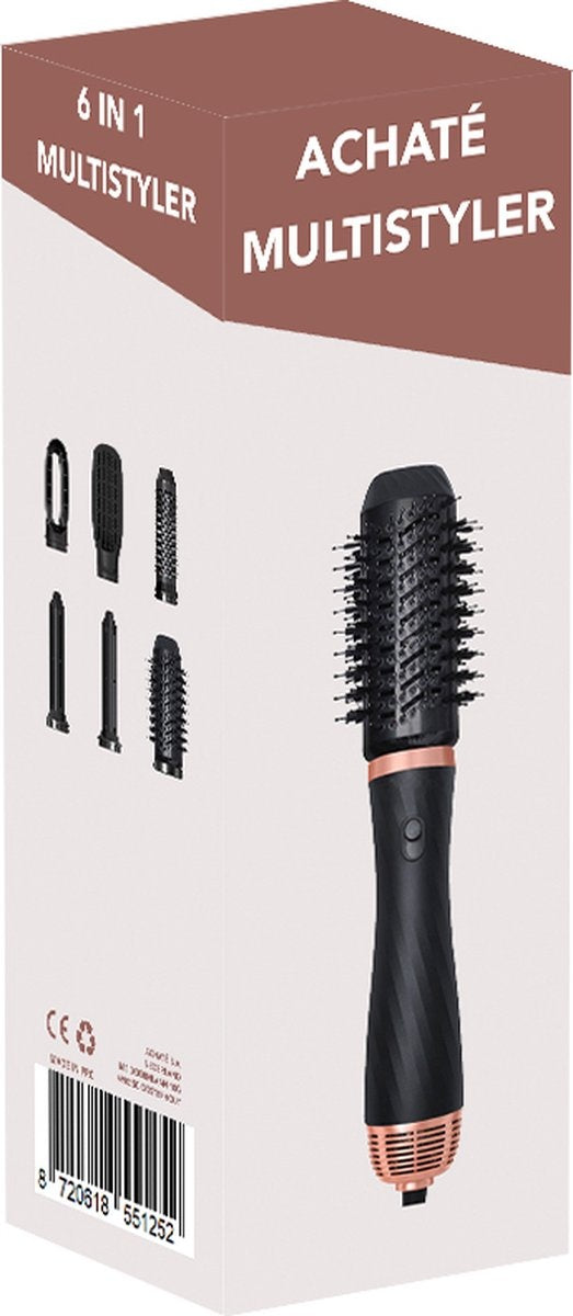 AchatÃ© Multistyler Lockenbürste - 6 in 1 Lockenstab - Kompakte Föhnbürste - Anti Clit