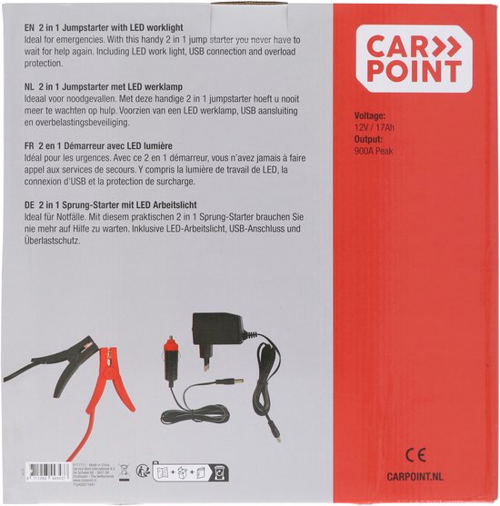 Carpoint Starthilfe – 12 Volt – Dauerleistung 400 A – LED-Beleuchtung – Starthilfe