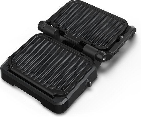 Tefal OptiGrill 4in1 GC7748 – Intelligenter Kontaktgrill – Grill, Tischgrill, Backofen und komplette Mahlzeit – 9 Automatikprogramme – Garstandsanzeige – 2100 W – Schwarz/Edelstahl