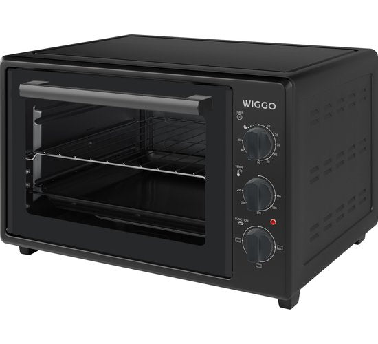 Wiggo WMO-E353(B) – Freistehender Mini-Backofen – elektrisch – 50 cm – 35 Liter – 1800 W – 5 Jahre Garantie – schwarz
