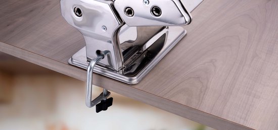 alpina Nudelmaschine, manuell – Edelstahl – Tischklemme – Spaghetti, Ravioli, Lasagne