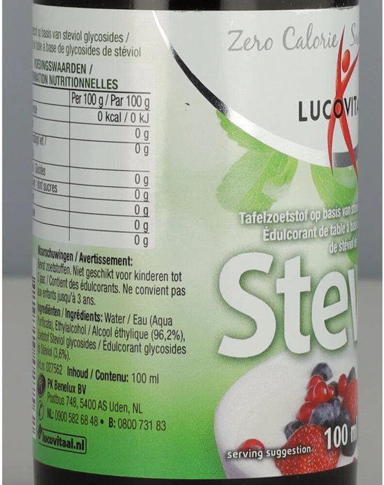 Lucovitaal Stevia flüssig – 100 ml – Nahrungsergänzungsmittel