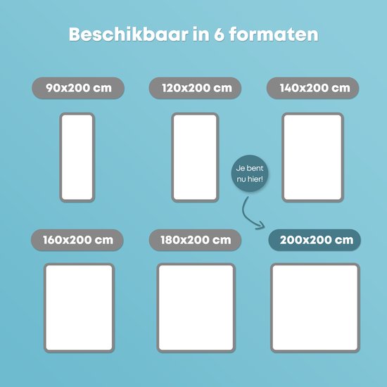 CozySense® Topper 200x200 – Matratzenauflage – Matratzenauflage – Memory-Schaum mit kühlendem Gel – CertiPUR® – mittlere Härte – 8 cm – waschbarer Bezug