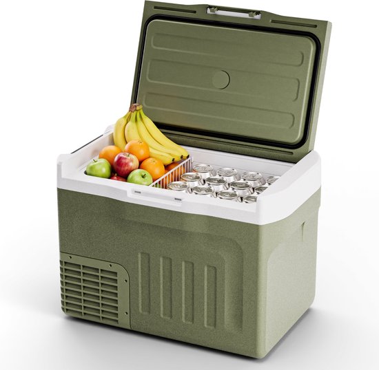 Auronic Electric Cool Box - Kompressor - 30L - 12V und 240 Volt - Campingkühlschrank - Frigobox Auto - Grün