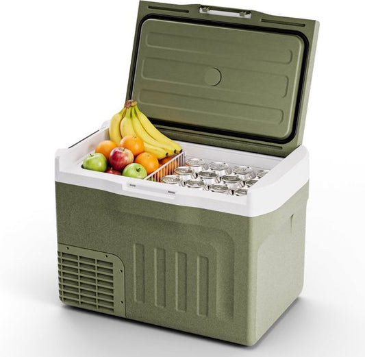 Auronic Electric Cool Box - Kompressor - 30L - 12V und 240 Volt - Campingkühlschrank - Frigobox Auto - Grün