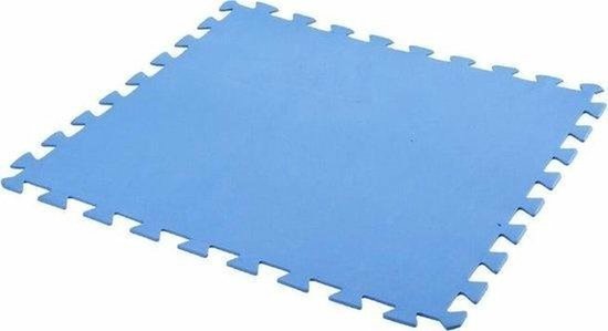 Free And Easy - Pool-Unterlegfliesen - Puzzlematte - Schaumstoff - 50 x 50 cm - 9 Stück - Blau
