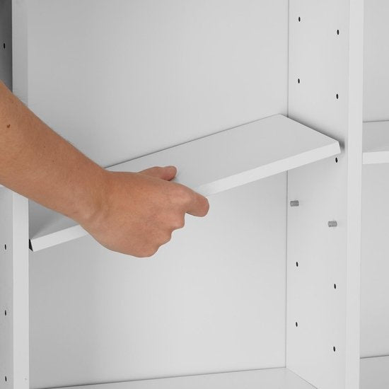 tectake - CD Schrank Bücherregal Stevie 105,5x19x136,5cm - weiß - 403618