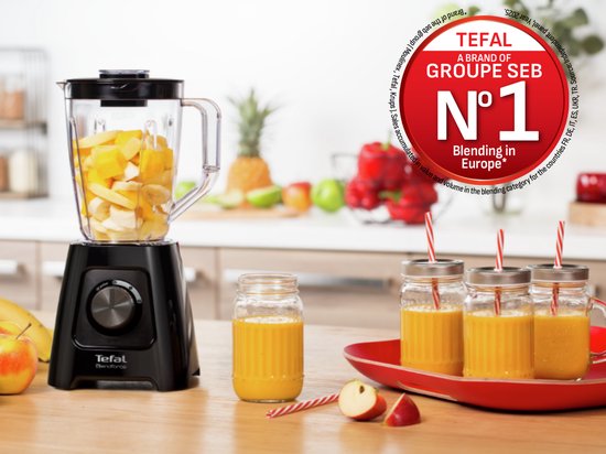 Tefal BlendForce II BL4208 – Mixer – 1,25 l – 600 W – Smoothie-Mixer – Pulsfunktion