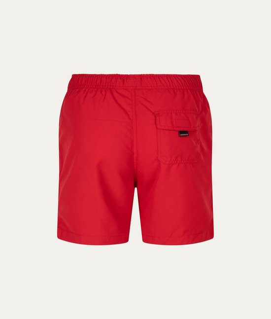 Undiemeister Herren-Badehose – Schnelltrocknend – Taschen mit Reißverschluss – 100 % recyceltes Polyester – Fiery Sunrise (Rot) – Größe L
