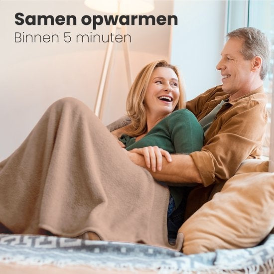 Auronic - Electric Blanket - Wärmedecke - 9 Wärmestufen - 2 Personen - 200x150 - Hellbraun