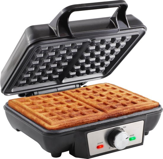 Tomado TWM2301S - Waffeleisen - Waffelautomat - 2 Waffeln - 23 x 17 cm - PFAS frei - Edelstahl