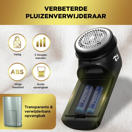 MostEssential Luxus-Fusselentferner - Fusselknipser - Entwirrer - Entwirrer - Kleiderrolle - Kleiderbürste - Fusselentferner - Inklusive 3 Ersatzklingen