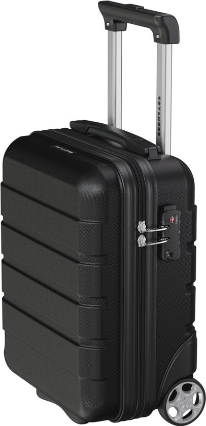 TRVLMORE Handgepäckkoffer – 40 x 30 x 20 cm – Unter-dem-Sitz-Koffer – 24 l – TSA-Schloss – 2 Rollen – Schwarz
