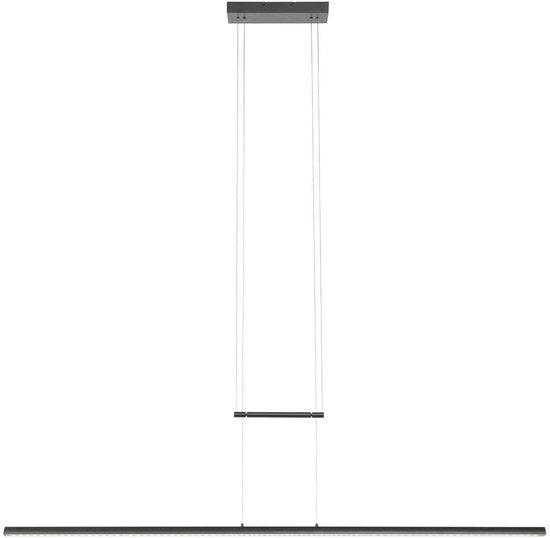 Hängeleuchte Profilo 3318ZW Schwarz, 150 cm breit, höhenverstellbar, von Steinhauer, aus Metall, Kunststoff und Elektronik