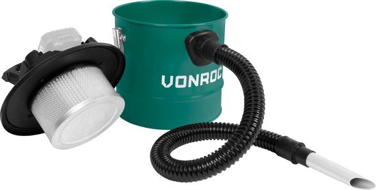 VONROC Accu-Aschesauger VPower 20V - 12L Behälter - HEPA-Filter - Ohne Akku & Ladegerät