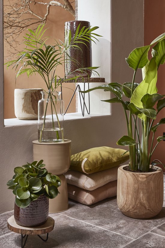 Mica Decorations Pia Trunk Beistelltisch - H14 x Ø29 cm - Hellbraun