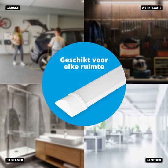 FlinQ Led-Strahl 6500K - 120 cm - 40W - 50.000 Stunden - Weiß