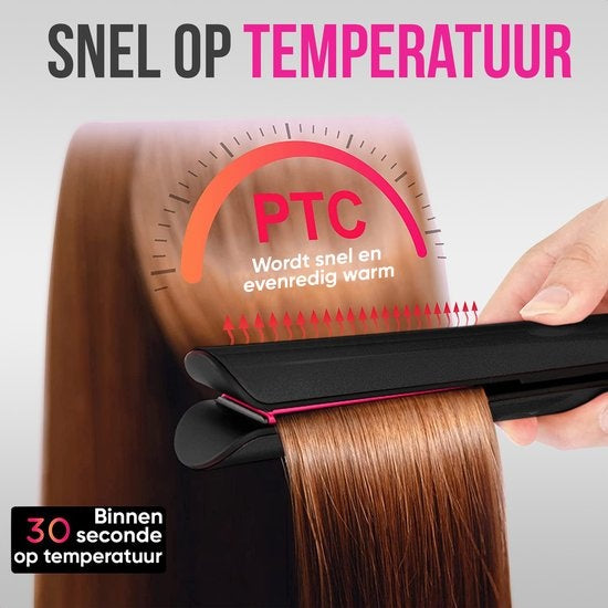 Strex Glätteisen - 2 in 1 - Glätten und Locken - Keramik - 120/230°C - Lockenstab