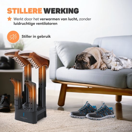 Vulpes Goods® Tech - Schuhtrockner & Schuherfrischer mit Timer - 4-in-1 - Handschuhtrockner - Trocknungsgerät - Trocknungsfunktion - Inkl. 10x Duftfresser - PRO MAX