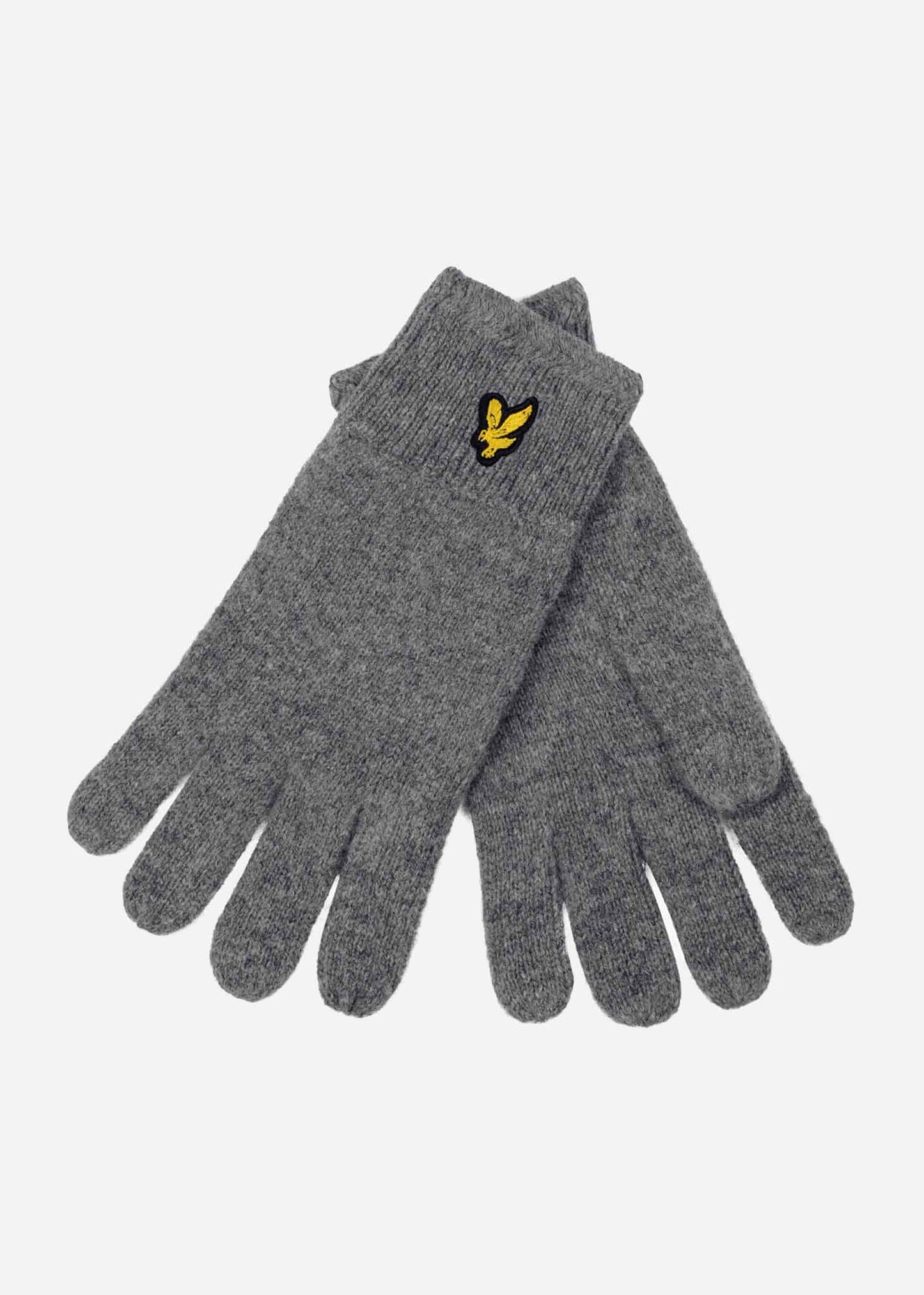 Lyle & Scott Racked Rib Handschuhe – Mid Grey Marl