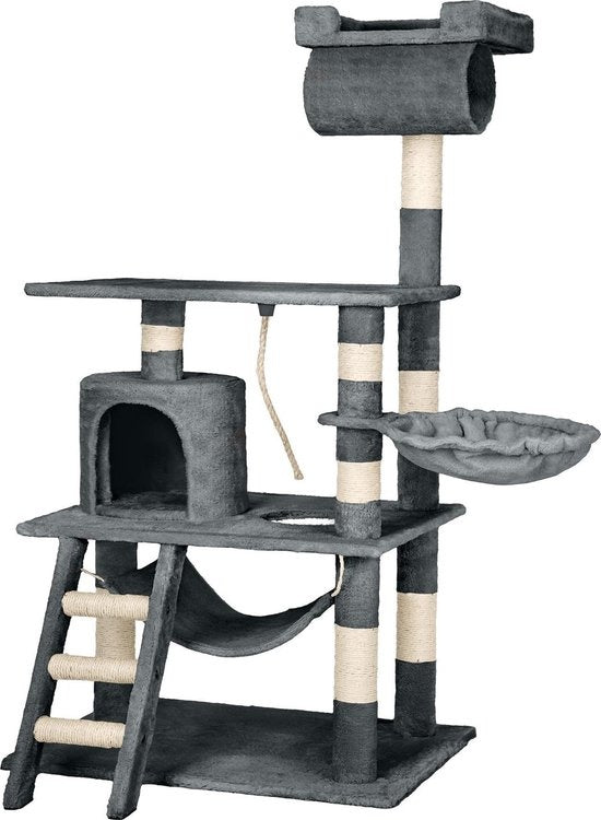 tectake Stokely Kratzbaum - Grau - 141 cm