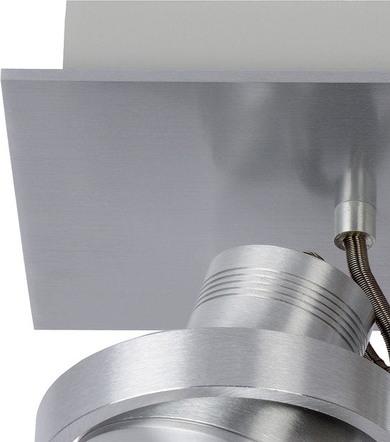 Lucide LANDA Deckenstrahler – LED „Dim to warm“ – GU10 – 2×5 W, 3000 K/2200 K – Mattchrom
