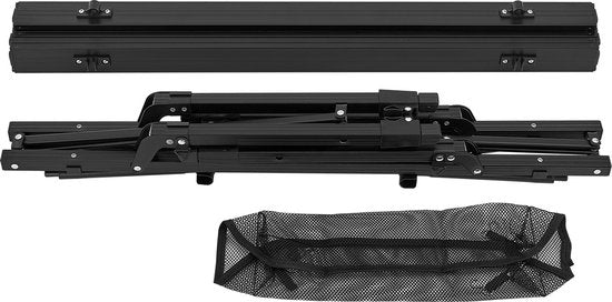 Juskys Faltbarer Campingtisch Picco - Schwarz - 90 x 52 x 68 cm - inkl. Aufbewahrungstasche