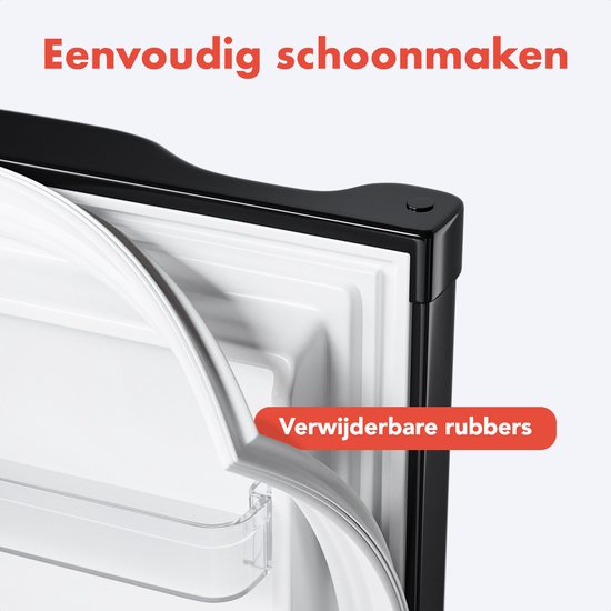 KitchenBrothers Kühlschrank - 127L - Eisfach - Tischplatte - Frigo - Freistehend - Schwarz