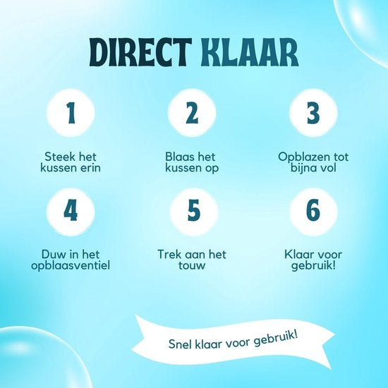 Travelly - Luxus Wasserhängematte - Hängematte - Luftmatratze - Luftmatratze Pool - Wasserhängematte - Blau